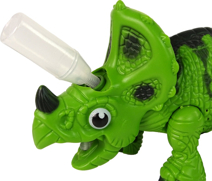 Динозавр LEAN Toys Трицератопс на батарейках Зелений 15165 (5905515355490) - зображення 7