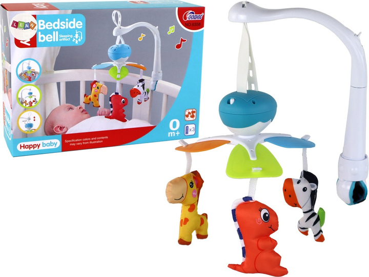 Karuzela do łóżeczka uniwersalna LEAN Toys Niebieska 22798 (5905991051473) - obraz 2