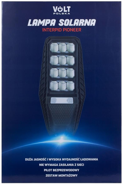 Lampa solarna z czujnikiem ruchu Volt Polska Pioneer 240W (5PVXP24015) - obraz 5