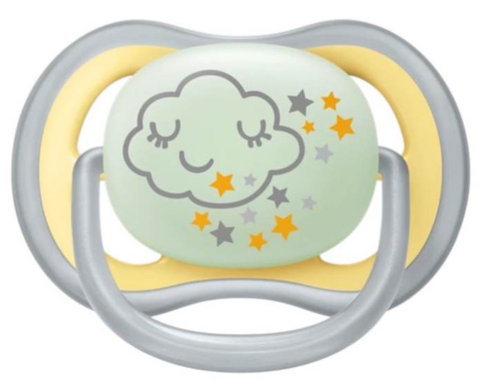Пустушка ортодонтична Philips AVENT Ultra Air Nighttime 18м+ 2 шт SCF376/01 (8710103982708) - зображення 4