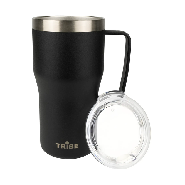 Термочашка туристична Tribe Travel Mug 600 мл T-FA-0034, black (T-FA-0034-black) - Фото 2 Термочашка туристична Tribe Travel Mug 600 мл T-FA-0034, black (T-FA-0034-black) - зображення 2