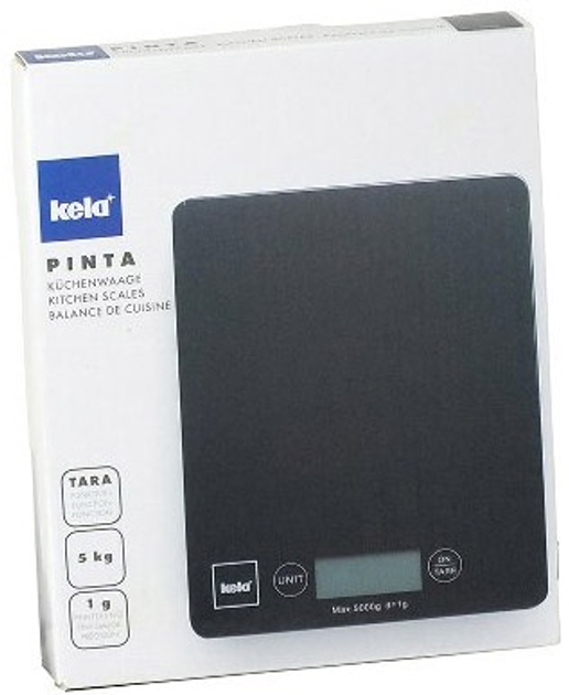 Waga kuchenna elektroniczna Kela Pinta czarna (15741) (4025457157417) - obraz 6
