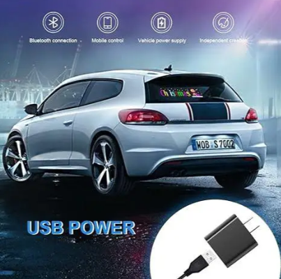 Гибкий водонепроницаемый светодиодный дисплей 37х9см Type-C Bluetooth - изображение 5