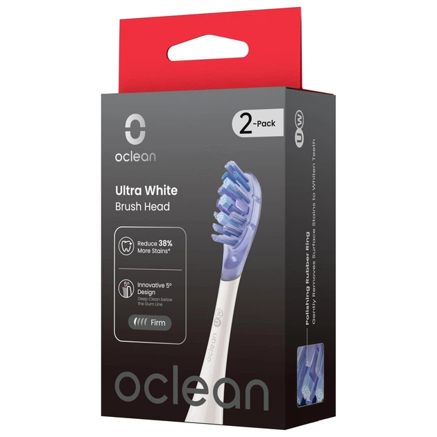 Насадка для зубной электрощетки Oclean Ultra White UW03 2 шт (6970810556995) - изображение 6