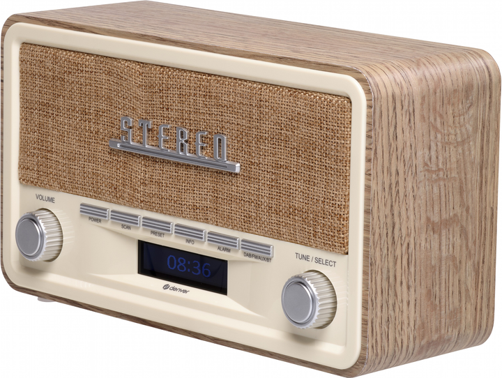 Odbiornik radiowy Denver DAB-18LW Light Wood (5706751042867) - obraz 4