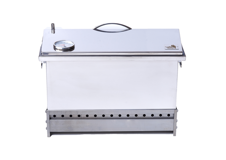 Коптильня SmokeHouse L DeLuxe 520х300х320 мм до 6 кг для гарячого копчення з термометром та аксесуарами нержавіюча сталь - зображення 4