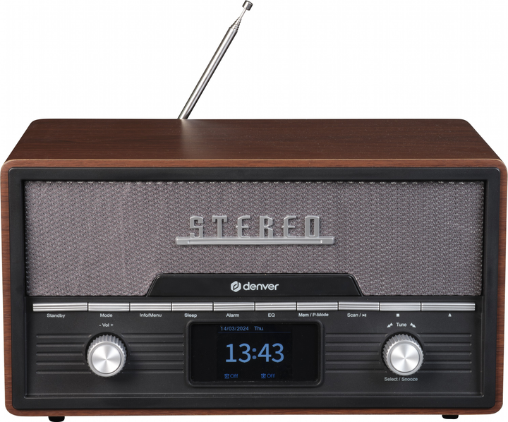 Odbiornik radiowy Denver MDA-525DW Dark Wood (5706751073472) - obraz 1