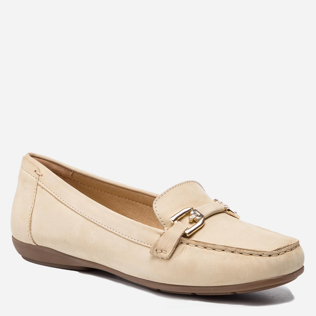 Жіночі мокасини зі шкіри Geox D Annytah Moc A D84BMA-00032-C6738 40 Бежеві (8058279780118) - зображення 3