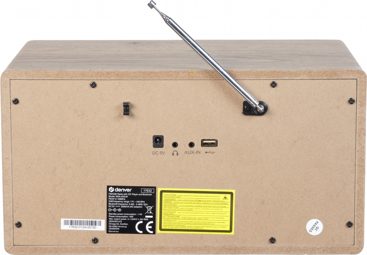 Odbiornik radiowy Denver MDA-525LW Ligth Wood (5706751073496) - obraz 5