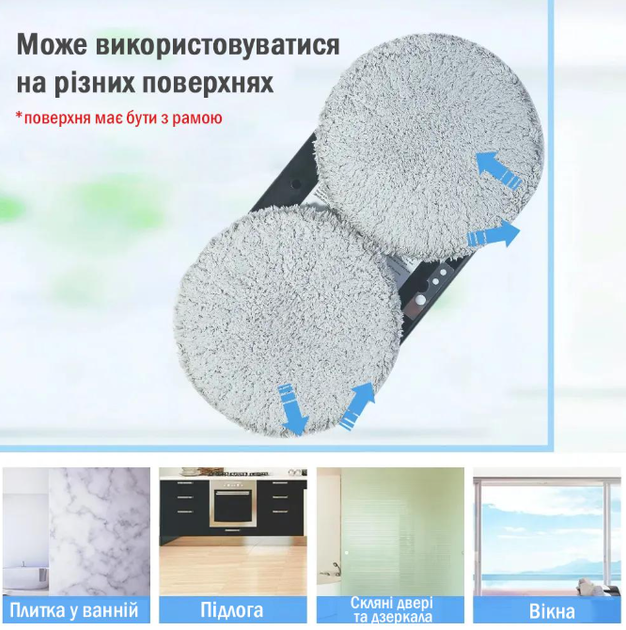 Робот для мытья окон IXIU Glass Cleaning Robot с пультом дистанционного управления, белый - изображение 5