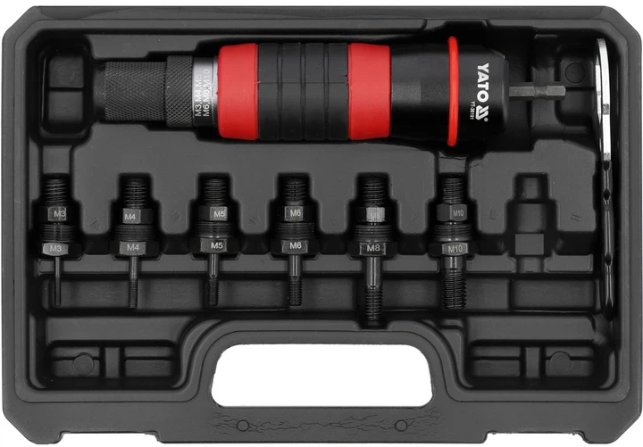 Adapter-nitownica do wkrętarki YATO z gwiazdą 1/4" do nakrętek rurkowych M3- M10 (YT-36191) - obraz 3