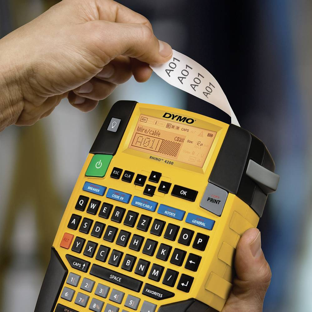 Drukarka etykiet Dymo Rhino 4200 Yellow (S0955990) - obraz 4