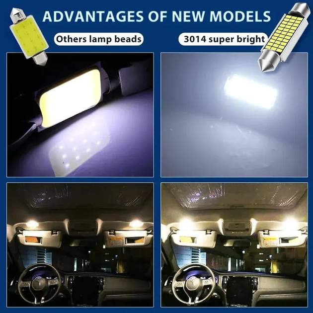 LED автолампы C10W 30SMD 3014, 39мм, 10шт - изображение 6