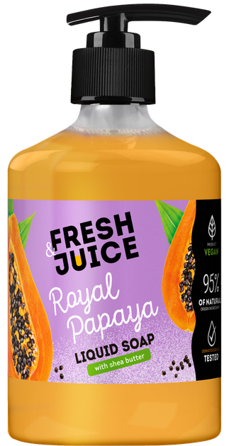 Жидкое мыло Fresh Juice Royal Papaya 460 мл (4820168435348) - Фото 1 Жидкое мыло Fresh Juice Royal Papaya 460 мл (4820168435348) - изображение 1