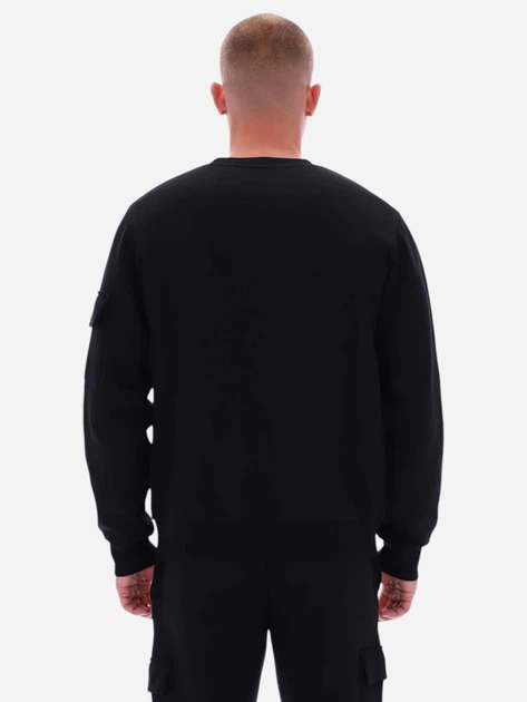 Світшот чоловічий Reebok Peter Cargo Pocket Crewneck 100240684 XL Чорний (1200175360766) - зображення 2