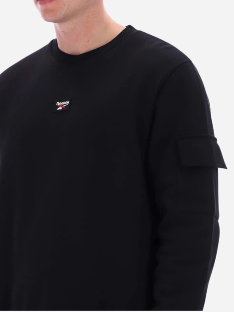 Світшот чоловічий Reebok Peter Cargo Pocket Crewneck 100240684 M Чорний (1200175360742) - зображення 3