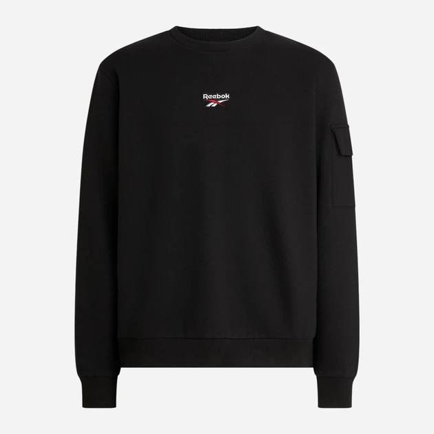 Світшот чоловічий Reebok Peter Cargo Pocket Crewneck 100240684 L Чорний (1200175360759) - зображення 4
