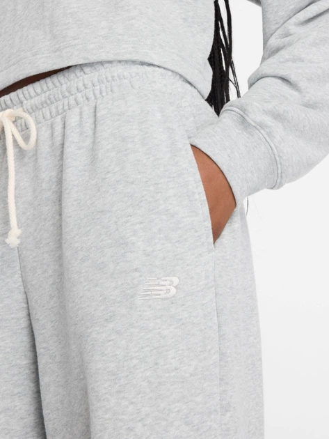 Спортивные штаны на флисе женские New Balance Coastal Fleece WP51503AGT XL Светло-серые (197968482068) - изображение 6