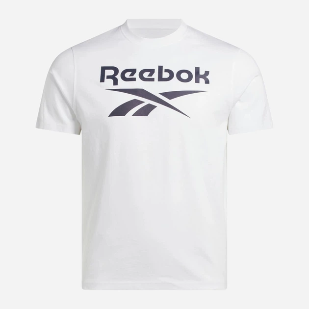 Футболка бавовняна довга чоловіча Reebok Chad Big Logo Crew Neck Ss 100240898 XL Біла (1200175464495) - зображення 4