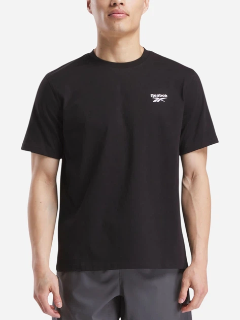 Koszulka męska bawełniana Reebok Cody Small Logo Crew Neck S 100240910 XL Czarna (1200175470809) - obraz 1