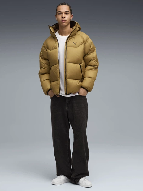 Kurtka puchowa męska Puma Hooded Down Puffer Jacket 68838269 S Musztardowa (4069157595186) - obraz 3
