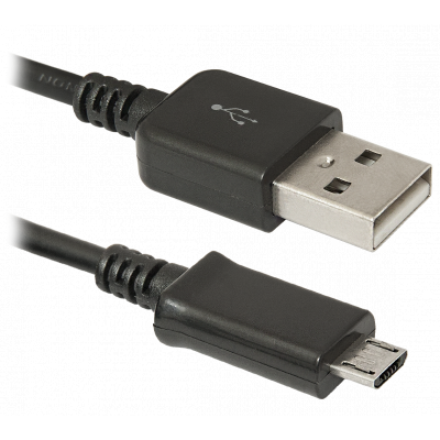 Кабель USB 2.0 AM-micro BM, 1.0 м, черный, USB08-03H Defender - Фото 1 Кабель USB 2.0 AM-micro BM, 1.0 м, черный, USB08-03H Defender - изображение 1