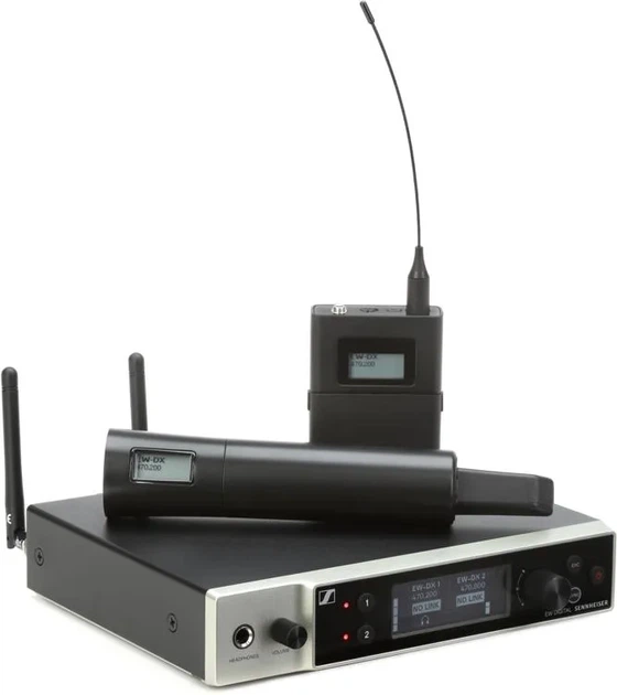 Бездротовий мікрофонний комплект із приймачем та акумуляторами Sennheiser EW-DX SK/SKM-S BASE SET (Q1-9) - изображение 2