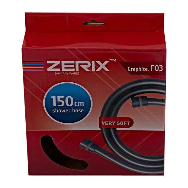 Шланг для душа Zerix Graphite.F03 150 см силиконовый (цвет графит) (ZX5568) - изображение 3