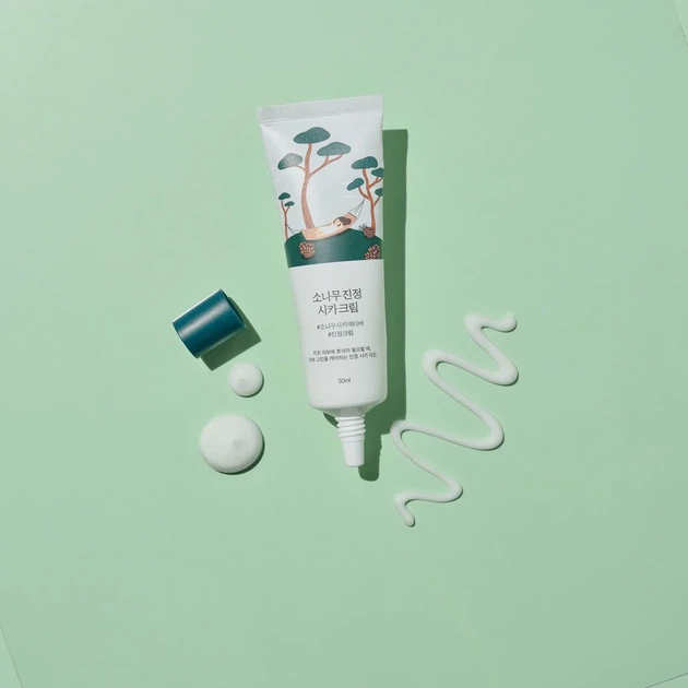 Крем для проблемной кожи с сосной и центеллой Round Lab Pine Calming Cica Cream 50 мл - Фото 1 Крем для проблемной кожи с сосной и центеллой Round Lab Pine Calming Cica Cream 50 мл - изображение 1