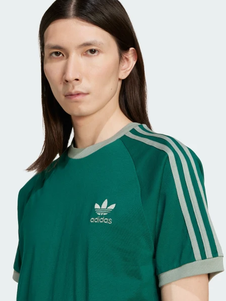 Футболка хлопковая длинная мужская Adidas Originals JN7017 S Зеленая (4067901428360) - изображение 5