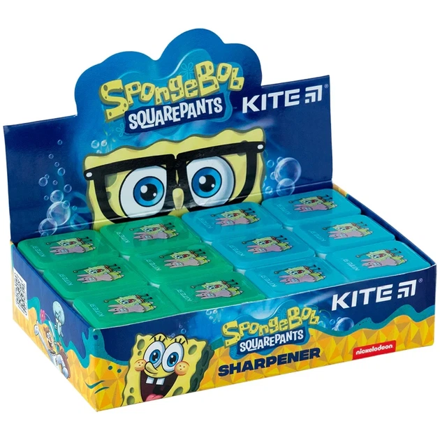 Точилка з контейнером прямокутна Kite Sponge Bob SB24-116 - Фото 2 Точилка з контейнером прямокутна Kite Sponge Bob SB24-116 - изображение 2