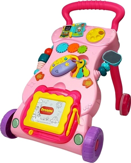 Дитячий штовхач LEAN Toys із зникаючим малюнком Рожевий 5995 (5908275992820) - зображення 3
