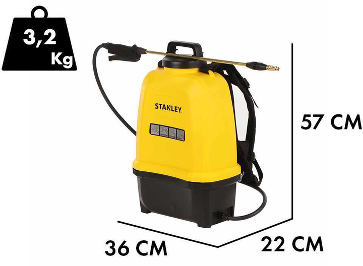Обприскувач акумуляторний ранцевий Stanley 16 л SXSPBS16E - зображення 6