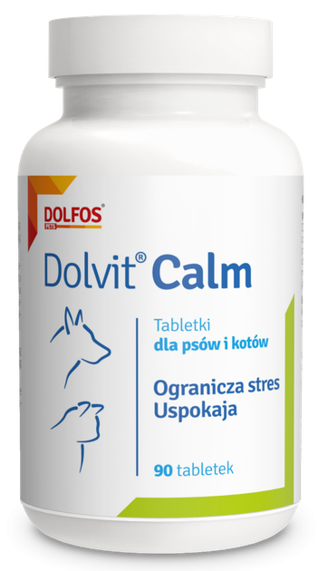 Dolfos (Долфос) Dolvit Calm успокаивающий препарат для снижения стресса у собак и кошек, 90 табл. - Фото 1 Dolfos (Долфос) Dolvit Calm успокаивающий препарат для снижения стресса у собак и кошек, 90 табл. - изображение 1