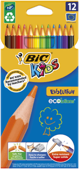 Олівці кольорові 12кол. BIC Kids Evolutions /bc82902912/ - Фото 1 Олівці кольорові 12кол. BIC Kids Evolutions /bc82902912/ - зображення 1