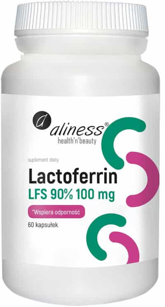 Suplement diety Aliness Lactoferrin LFS 90 % 100 mg 60 kapsułek (5903242580840) - obraz 1