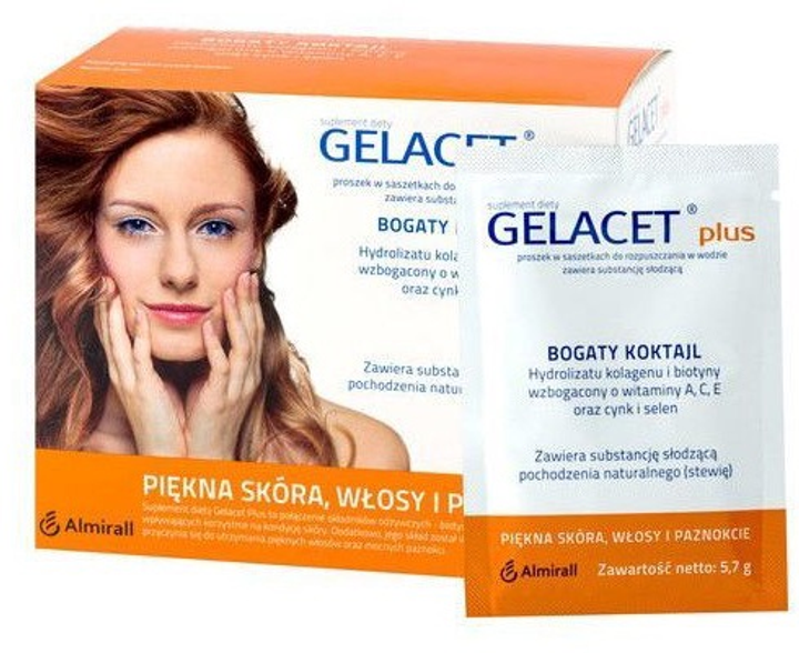 Suplement diety Almirall Gelacet Plus 21 saszetek (4042762035476) - obraz 2