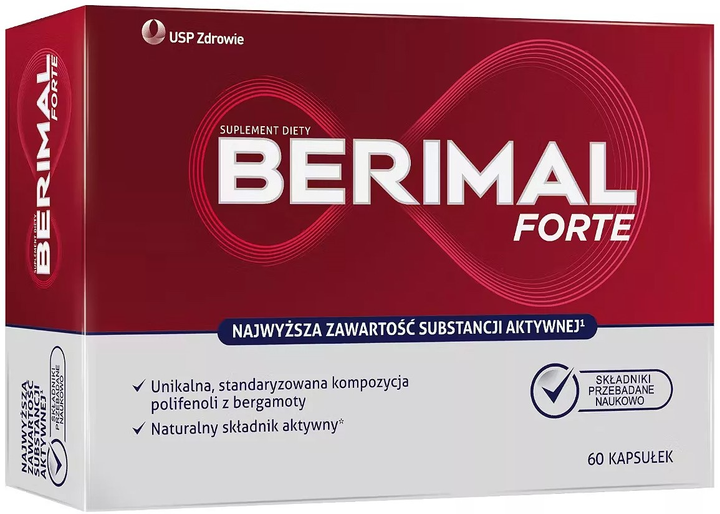 Харчова добавка USP Zdrowie Berimal Forte 60 капсул (5903031288384) - зображення 1