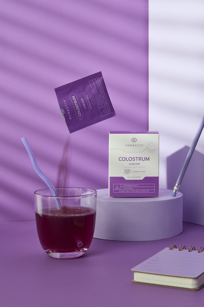 Пищевая добавка Genactiv Colostrum Junior с черной бузиной 30 саше (5907546536480) - зображення 3