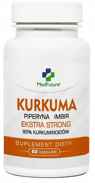 Suplement diety MedFuture Kurkuma + Piperyna + Imbir Strong 60 kapsułek (5907589311952) - obraz 1