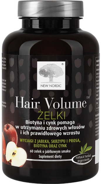 Suplement diety New Nordic Hair Volume w żelkach 60 szt (5021807482702) - obraz 1