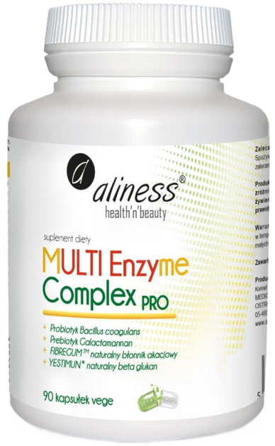 Suplement diety Aliness Multi Enzyme Complex Pro 90 kapsułek (5903242580093) - obraz 1