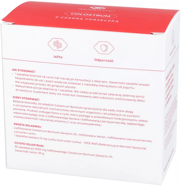 Suplement diety Genactiv Colostrum z czarną porzeczką 30 saszetek (5907546536015) - obraz 2