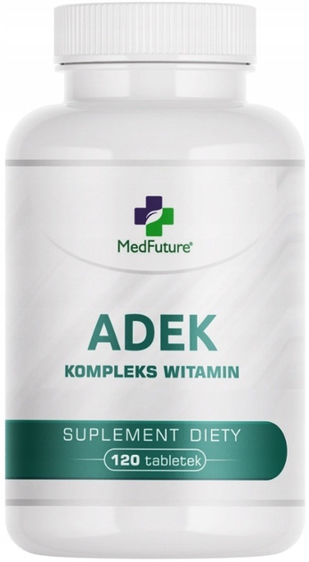 Харчова добавка MedFuture ADEK Комплекс вітамінів 120 пігулок (5907589311488) - зображення 1