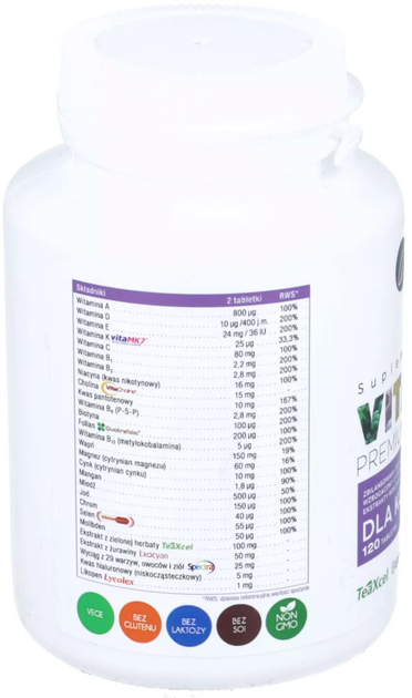 Харчова добавка Aliness Vitamin Premium Complex для жінок 120 пігулок (5903242581960) - зображення 2