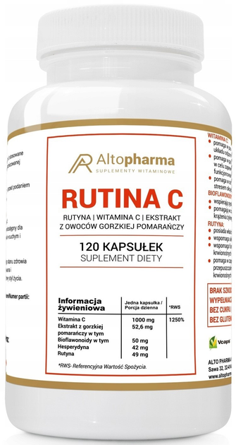 Suplement diety Alto Pharma Rutina C 120 kapsułek (5903661237028) - obraz 1