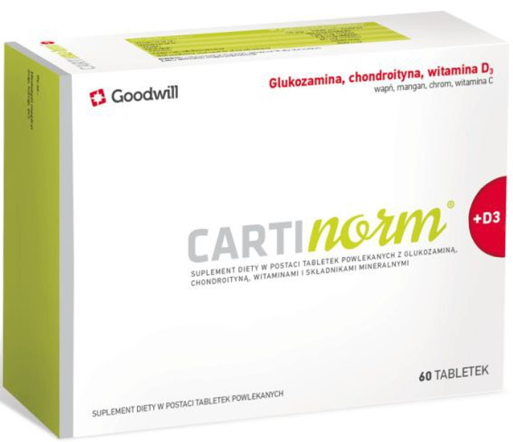 Suplement diety Goodwill Cartinorm + D3 60 tabletek (5999881268423) - obraz 1