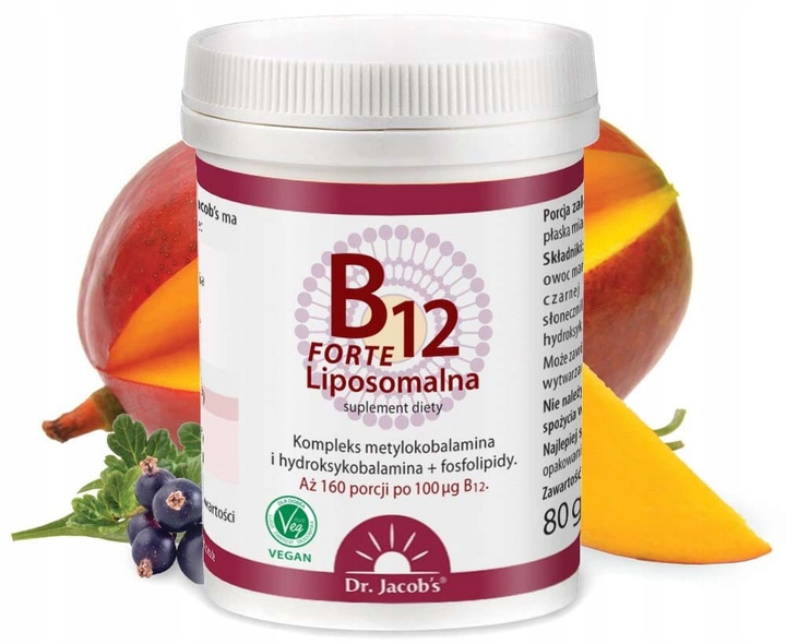 Харчова добавка Dr. Jacob's Вітамін B12 Форте Ліпосомальний 80 г (4041246502244) - зображення 2