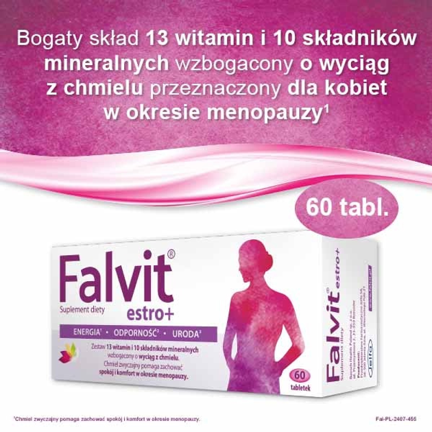 Харчова добавка Jelfa Falvit Estro+ 60 пігулок (5904398335018) - зображення 2