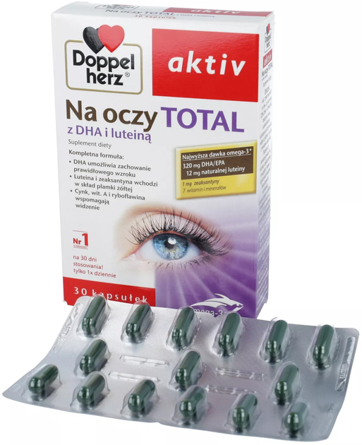 Харчова добавка Doppelherz Aktiv Na oczy Total з DHA і лютеїном 30 капсул (4009932579833) - зображення 1